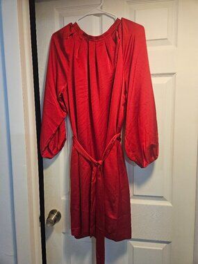 Ann Taylor Silk Red Dress NWT